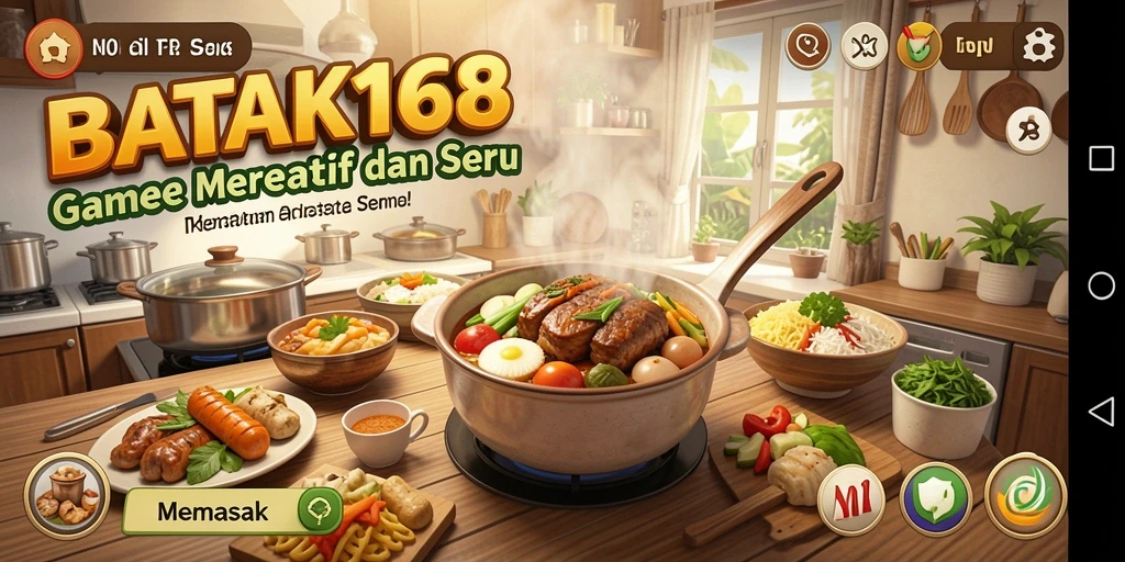 Antarmuka menarik dari BATIK168 saat memasak berbagai hidangan.