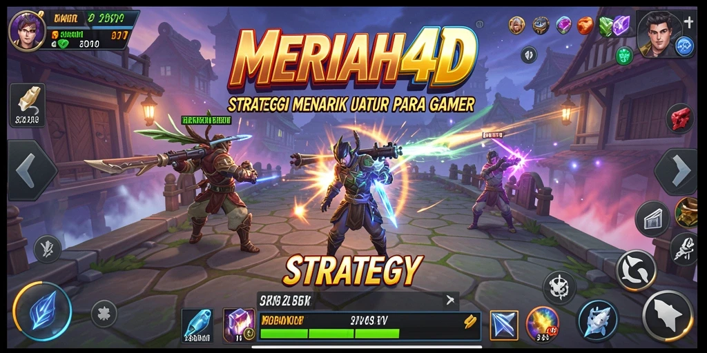 Screenshot utama antarmuka MERIAH4D menampilkan fitur strategi permainan.