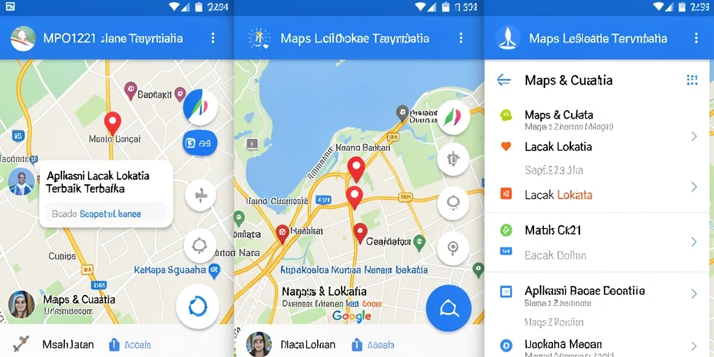 Tampilan antarmuka MPO1221 untuk lacak lokasi yang intuitif.