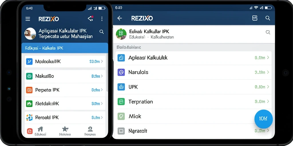 Antarmuka pengguna REZIXO dengan fitur Kalkulator IPK yang menarik.